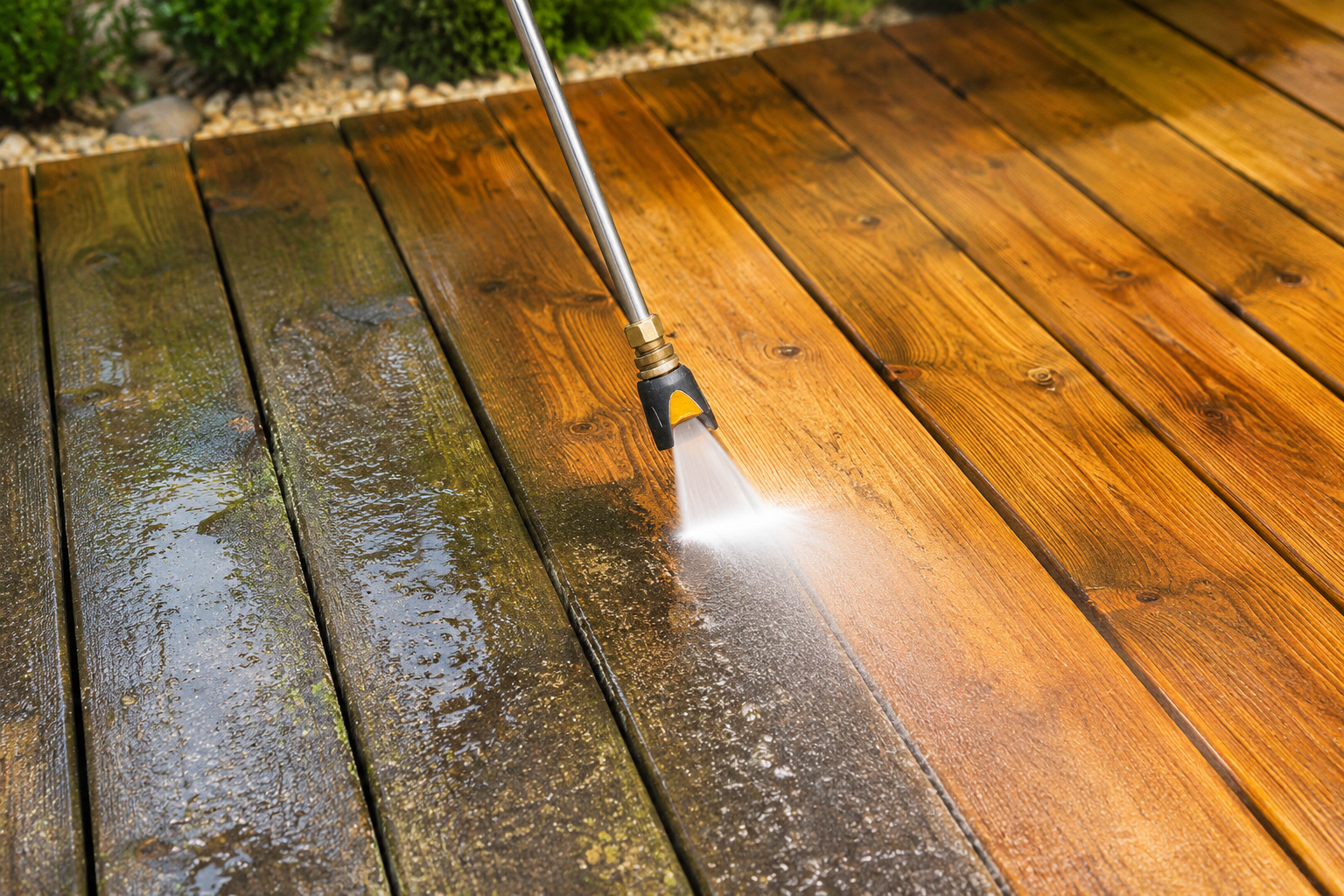 Clean patio and deck area